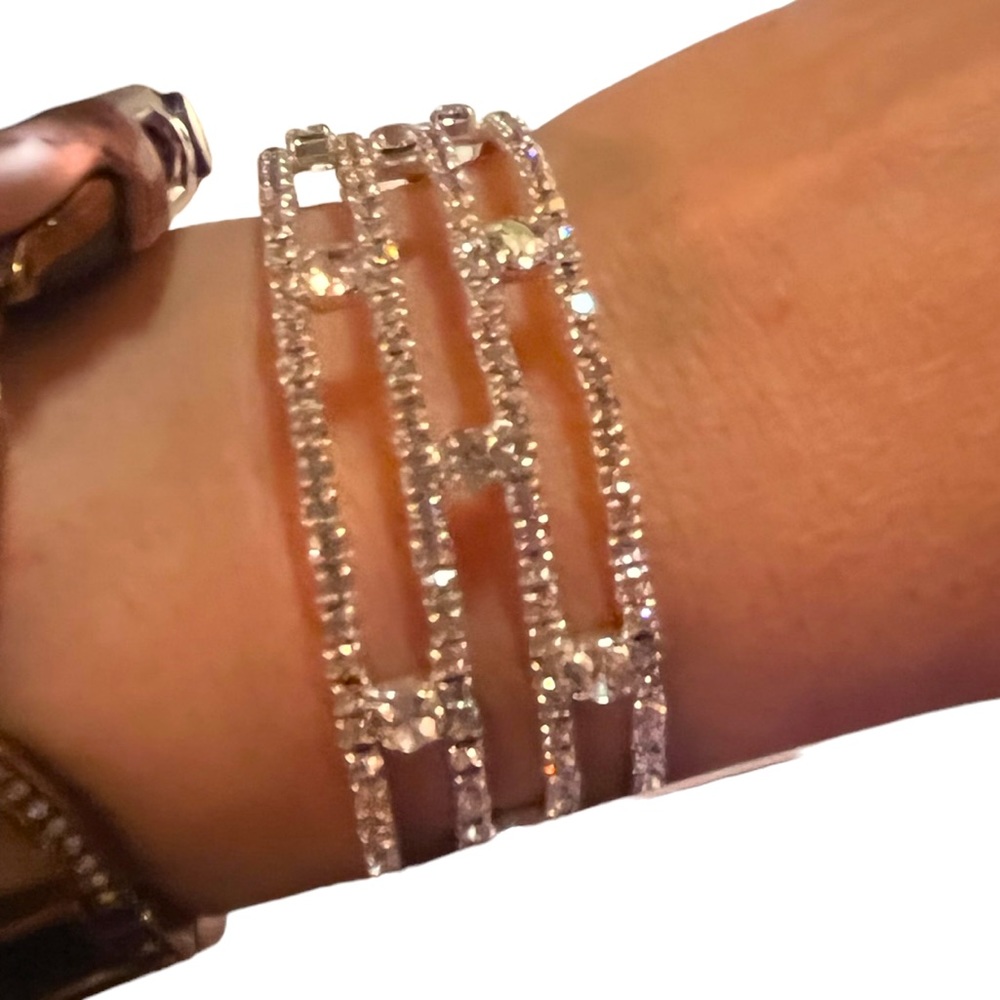 Rhinestones bracelet bangle for winter formal, prom, dances! From Claire’s